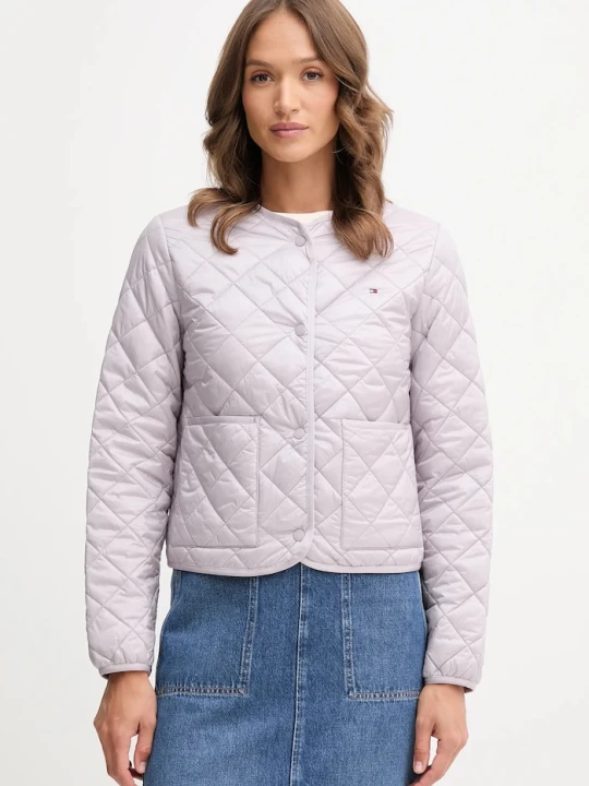 Zdjęcie produktu Tommy Hilfiger kurtka przejściowa damska fioletowy