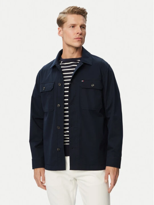 Zdjęcie produktu Tommy Hilfiger Kurtka przejściowa Blend MW0MW43471 Granatowy Regular Fit