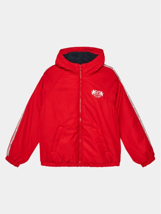Zdjęcie produktu Tommy Hilfiger Kurtka przejściowa Heritage Logo Windbreaker KB0KB08880 Czerwony Regular Fit