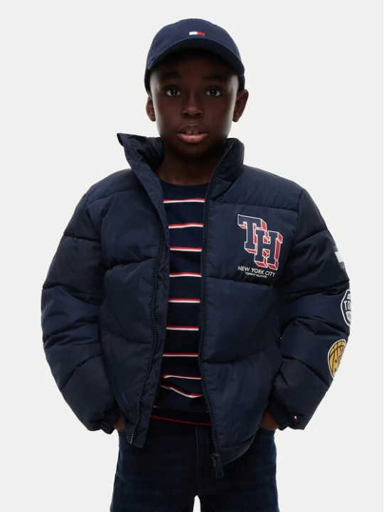 Zdjęcie produktu Tommy Hilfiger Kurtka przejściowa KB0KB10616 Granatowy Regular Fit