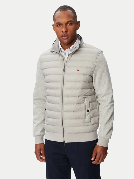 Zdjęcie produktu Tommy Hilfiger Kurtka przejściowa Mix Media Ess MW0MW41329 Szary jasny Regular Fit