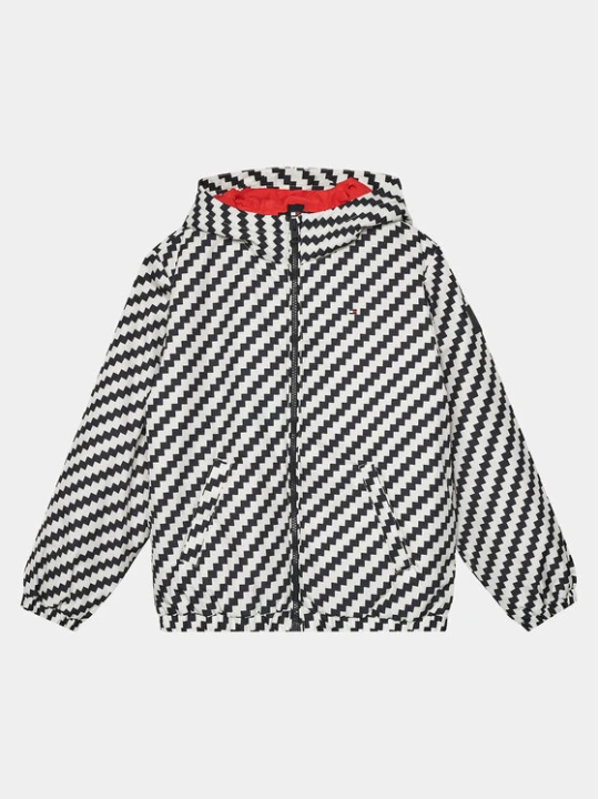 Zdjęcie produktu Tommy Hilfiger Kurtka przejściowa Zig Zag KB0KB08934 D Biały Regular Fit