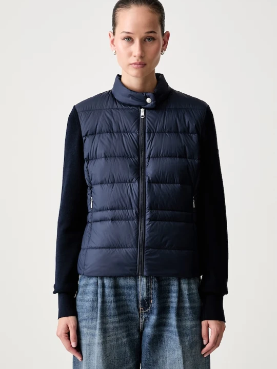 Zdjęcie produktu Tommy Hilfiger kurtka puchowa damska z dodatkiem wełny granatowy