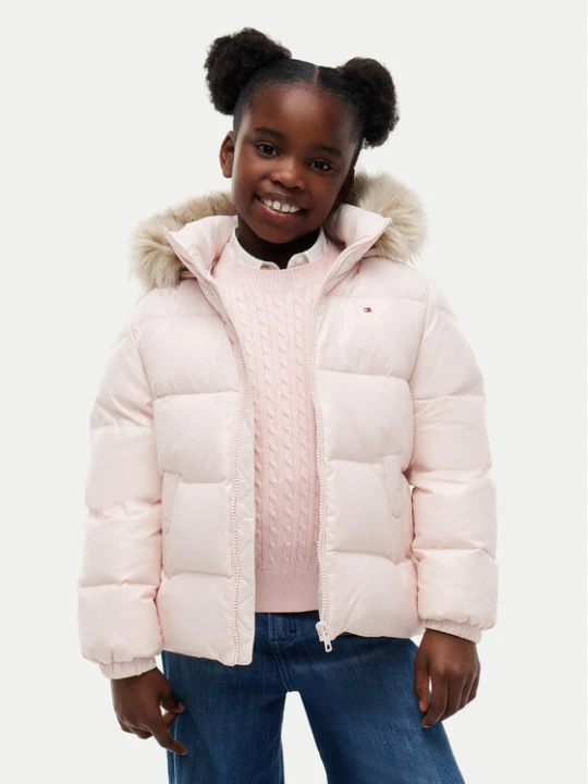 Zdjęcie produktu Tommy Hilfiger Kurtka puchowa Essential KG0KG09673 Różowy jasny Regular Fit