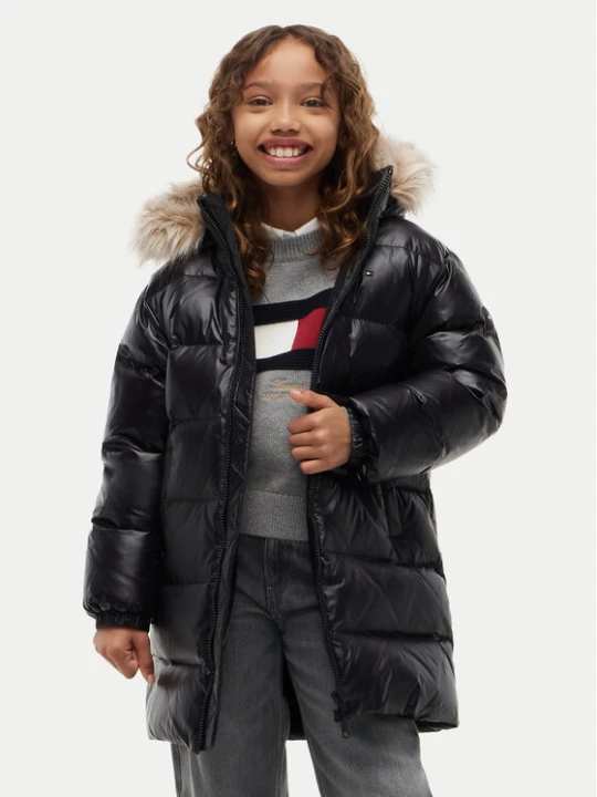 Zdjęcie produktu Tommy Hilfiger Kurtka puchowa KG0KG09674 Czarny Regular Fit