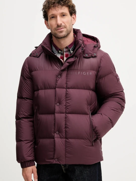 Zdjęcie produktu Tommy Hilfiger kurtka puchowa bordowy