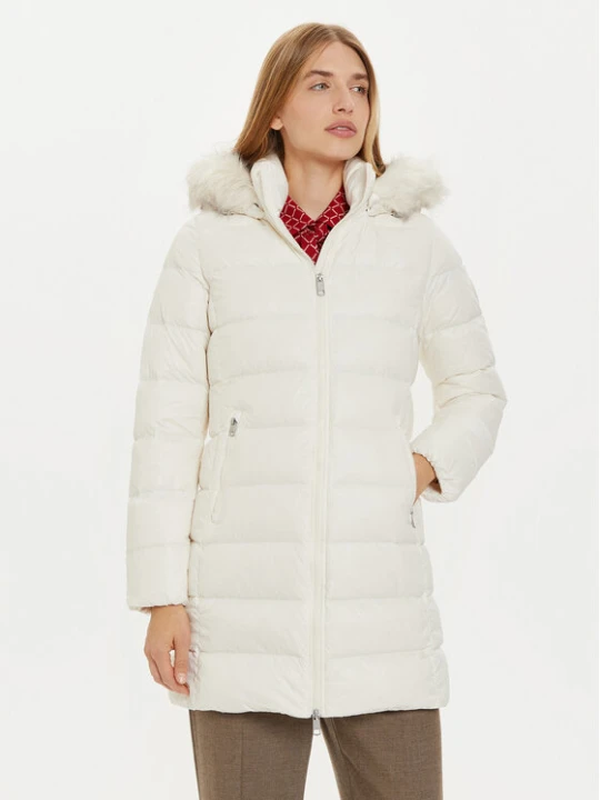 Zdjęcie produktu Tommy Hilfiger Kurtka puchowa WW0WW43122 Écru Regular Fit Kremowy