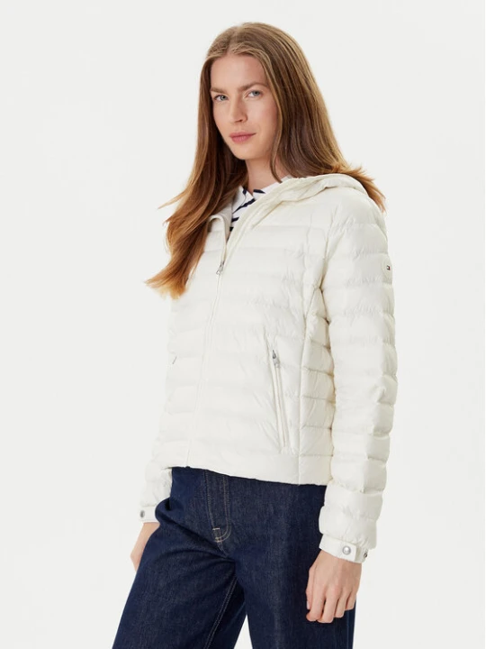 Zdjęcie produktu Tommy Hilfiger Kurtka puchowa WW0WW46788 Écru Regular Fit Kremowy