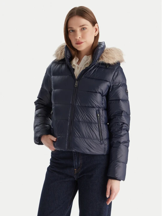 Zdjęcie produktu Tommy Hilfiger Kurtka puchowa WW0WW47354 Granatowy Slim Fit
