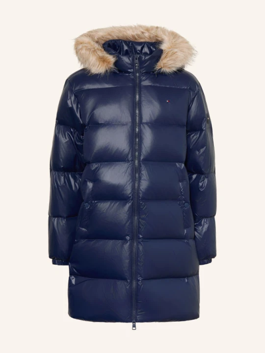 Zdjęcie produktu Tommy Hilfiger Kurtka Puchowa Z Odpinanym Sztucznym Futerkiem blau GRANATOWY