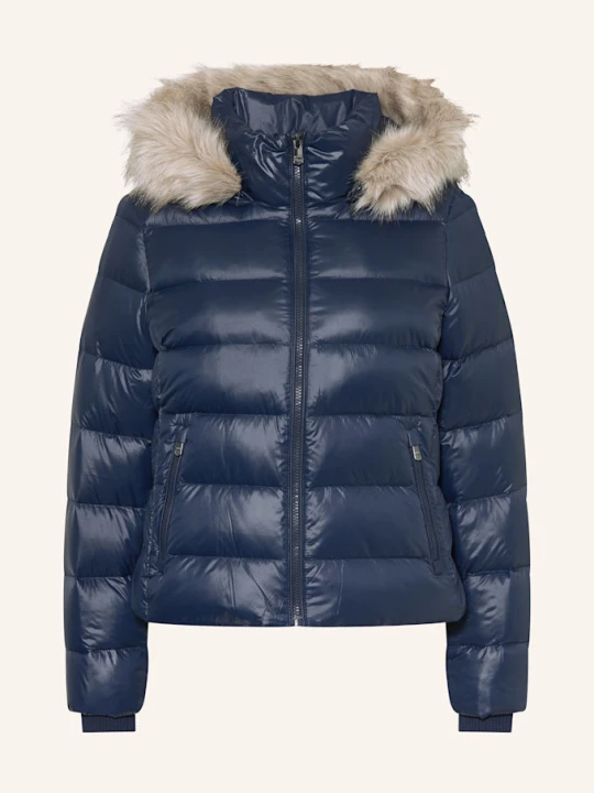 Zdjęcie produktu Tommy Hilfiger Kurtka Puchowa Z Odpinanym Sztucznym Futrem blau GRANATOWY