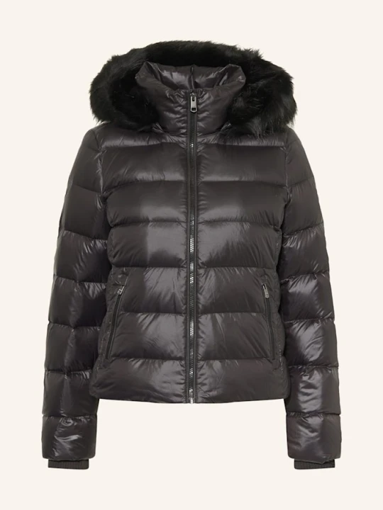 Zdjęcie produktu Tommy Hilfiger Kurtka Puchowa Z Odpinanym Sztucznym Futrem schwarz CZARNY