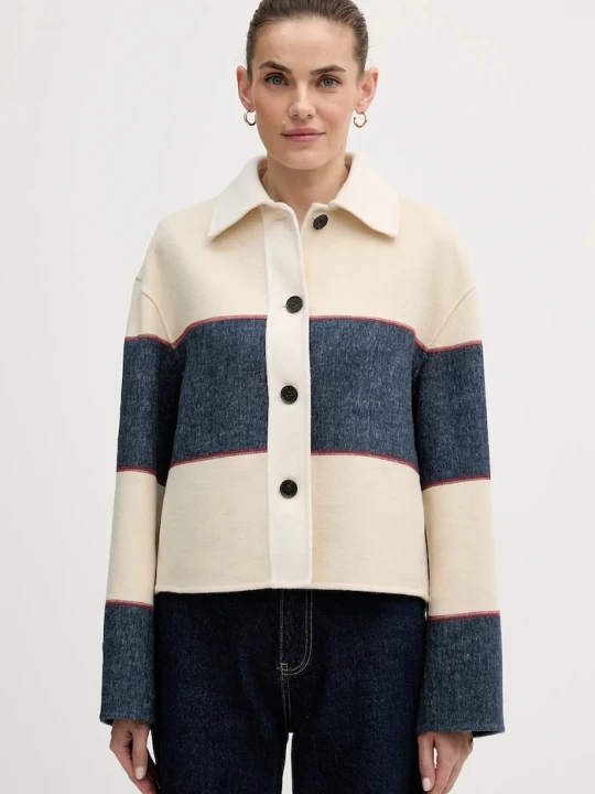Zdjęcie produktu Tommy Hilfiger kurtka z dodatkiem wełny beżowy