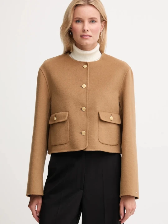 Zdjęcie produktu Tommy Hilfiger kurtka z wełną brązowy