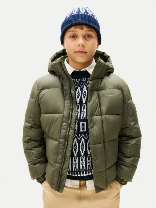 Zdjęcie produktu Tommy Hilfiger Kurtka zimowa KB0KB10093 D Zielony Regular Fit