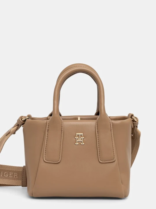 Zdjęcie produktu Tommy Hilfiger listonoszka damska z imitacji skóry beżowy
