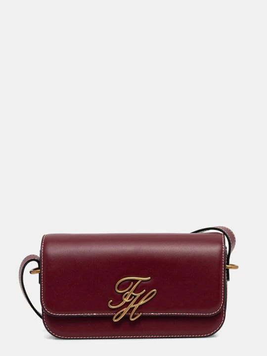 Zdjęcie produktu Tommy Hilfiger listonoszka damska skórzana bordowy