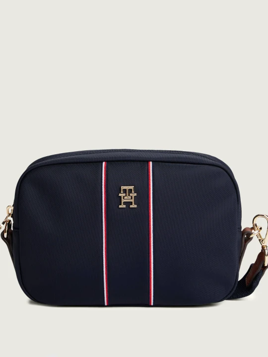 Zdjęcie produktu Tommy Hilfiger Listonoszka POPETTE | z dodatkiem skóry granatowy