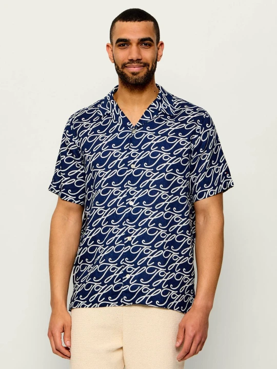 Zdjęcie produktu Tommy Hilfiger Lniana koszula | Regular Fit granatowy