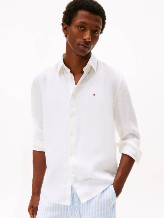 Zdjęcie produktu Tommy Hilfiger Lniana koszula | Regular Fit biały