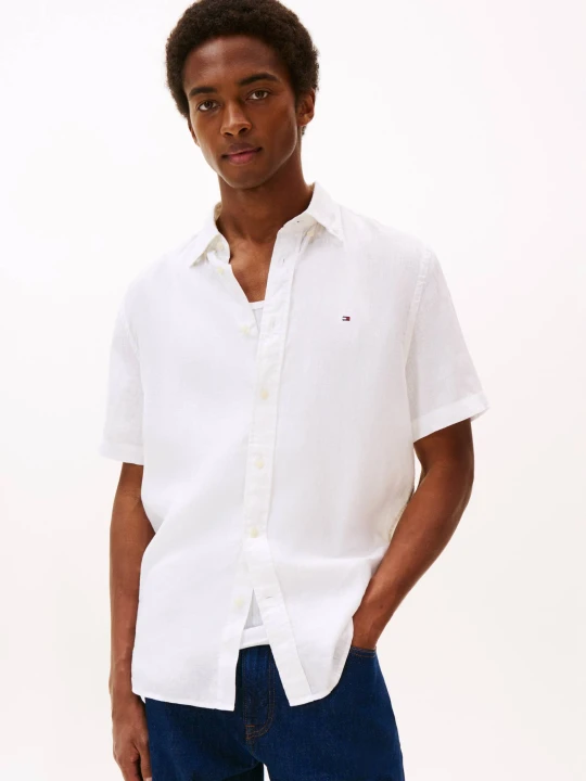 Zdjęcie produktu Tommy Hilfiger Lniana koszula | Regular Fit biały