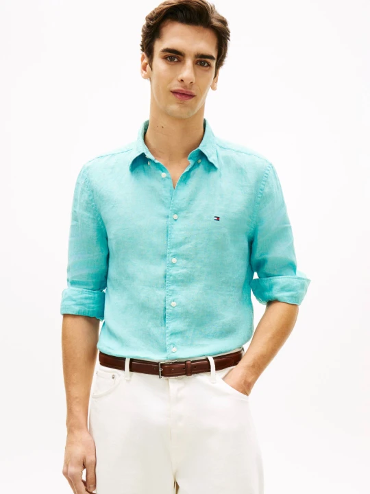Zdjęcie produktu Tommy Hilfiger Lniana koszula | Regular Fit morski