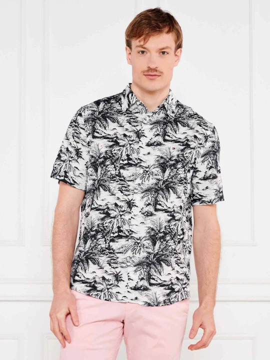 Zdjęcie produktu Tommy Hilfiger Lniana koszula | Regular Fit biały