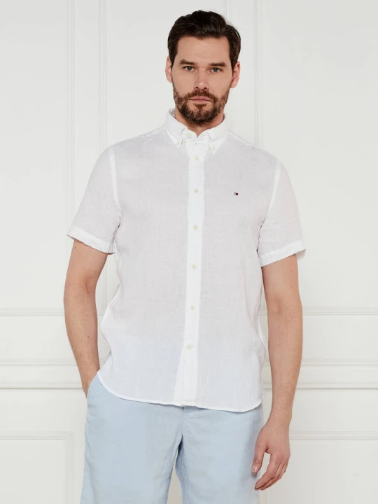 Zdjęcie produktu Tommy Hilfiger Lniana koszula | Regular Fit biały