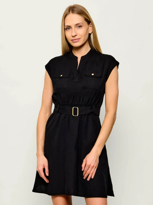 Zdjęcie produktu Tommy Hilfiger Lniana sukienka czarny