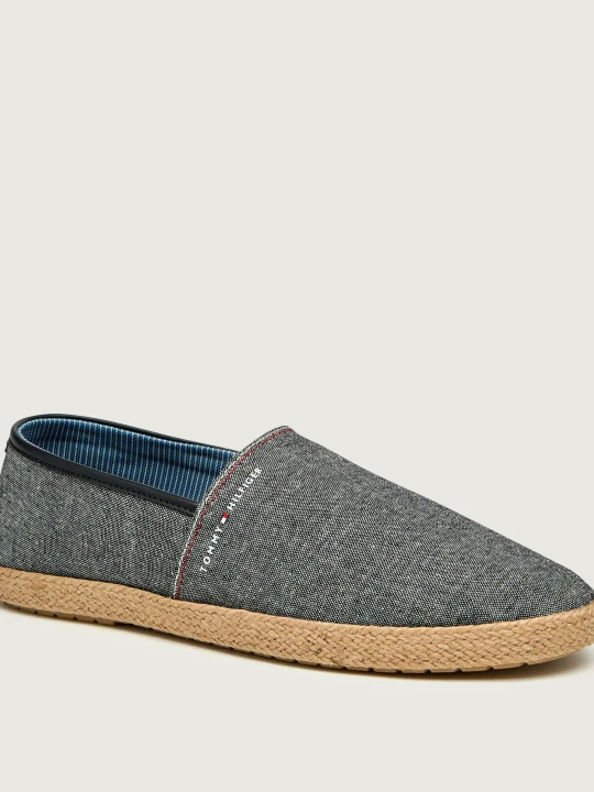 Zdjęcie produktu Tommy Hilfiger Lniane espadryle Chambray czarny