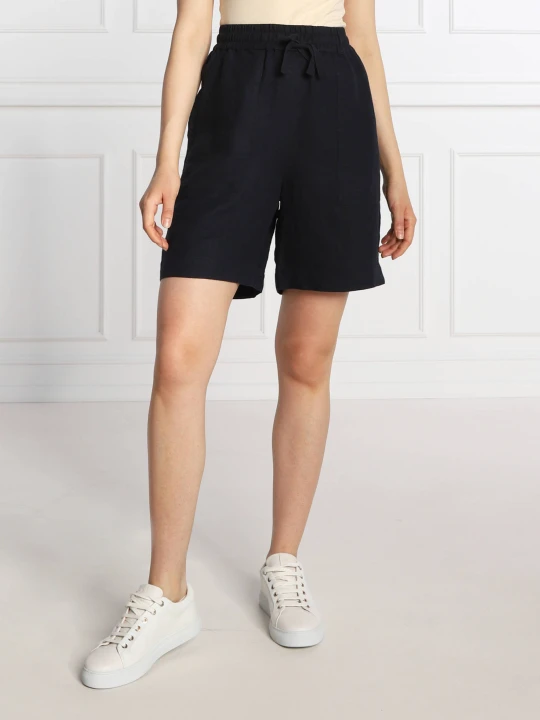 Zdjęcie produktu Tommy Hilfiger Lniane szorty | Relaxed fit granatowy