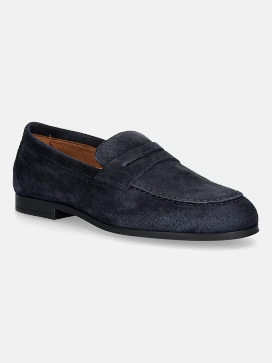 Zdjęcie produktu Tommy Hilfiger loafersy damskie zamszowe FLEXIBLE SLIM SUEDE LOAFER granatowy