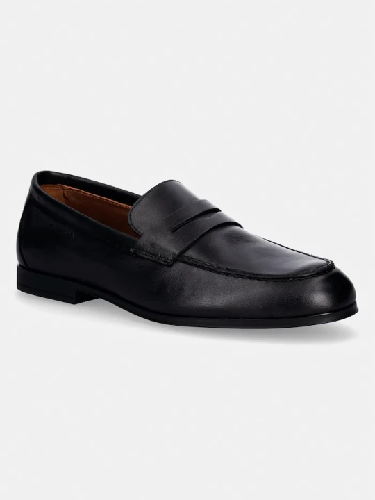 Zdjęcie produktu Tommy Hilfiger loafersy męskie skórzane FLEXIBLE SLIM LEATHER LOAFER czarny