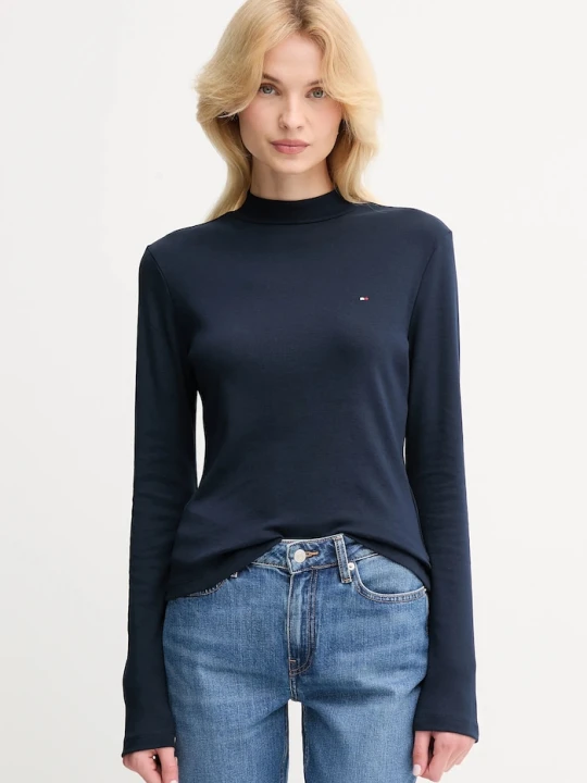 Zdjęcie produktu Tommy Hilfiger longsleeve bawełniany granatowy