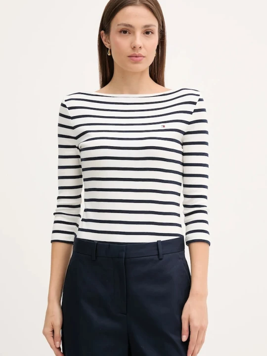 Zdjęcie produktu Tommy Hilfiger longsleeve damski bawełniany granatowy