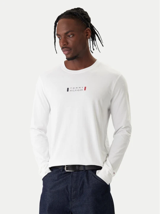 Zdjęcie produktu Tommy Hilfiger Longsleeve Brand Love MW0MW41454 Biały Regular Fit
