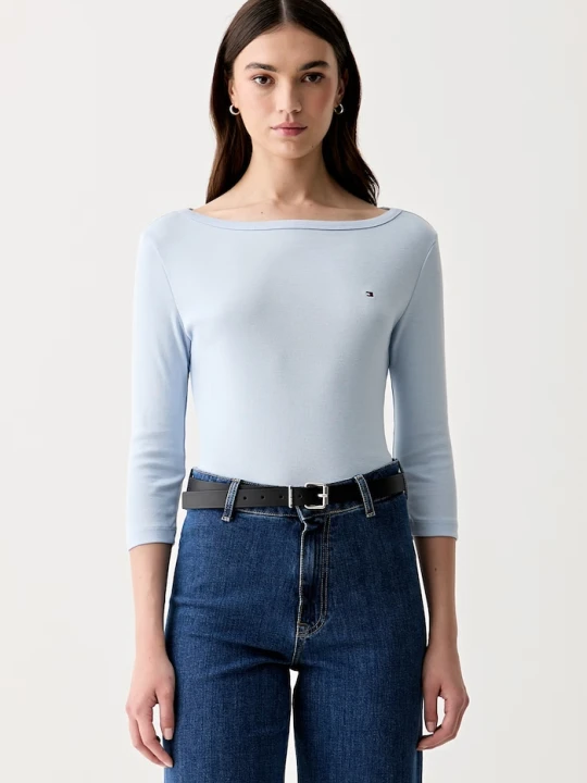 Zdjęcie produktu Tommy Hilfiger longsleeve damska bawełniana niebieski