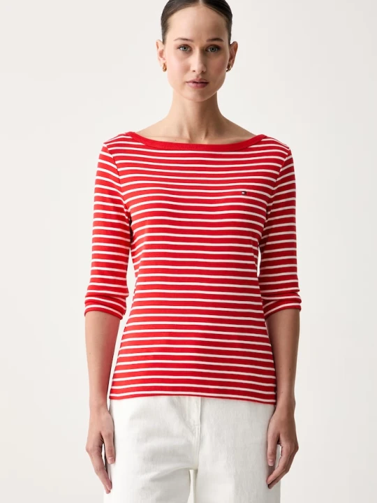 Zdjęcie produktu Tommy Hilfiger longsleeve damski bawełniany czerwony