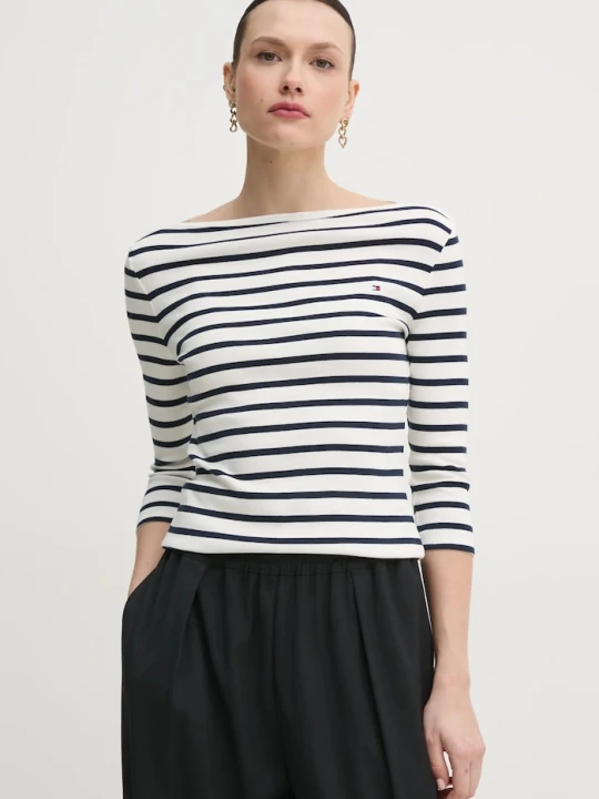 Zdjęcie produktu Tommy Hilfiger longsleeve damski bawełniany biały