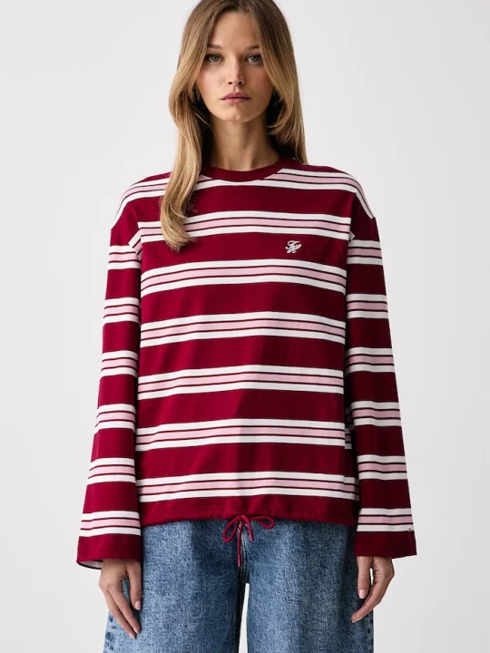 Zdjęcie produktu Tommy Hilfiger longsleeve damski bawełniany bordowy