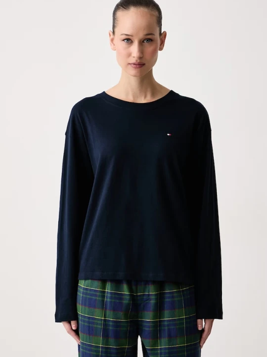 Zdjęcie produktu Tommy Hilfiger longsleeve damski bawełniany granatowy
