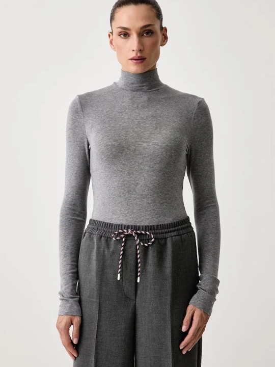 Zdjęcie produktu Tommy Hilfiger longsleeve damski z wełną szary