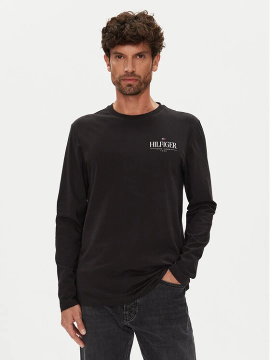 Zdjęcie produktu Tommy Hilfiger Longsleeve Stack MW0MW41293 Czarny Regular Fit