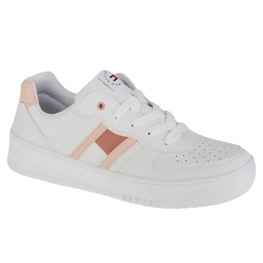 Zdjęcie produktu Tommy Hilfiger Low Cut Lace-Up Sneaker T3A4-32143-1351X134, Dla dziewczynki, Białe, buty sneakers, skóra syntetyczna, rozmiar: 36