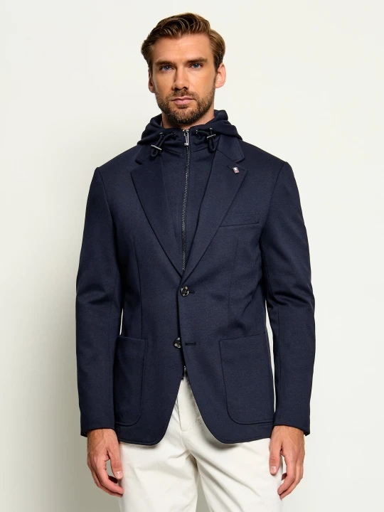 Zdjęcie produktu Tommy Hilfiger Marynarka 2w1 | Regular Fit granatowy