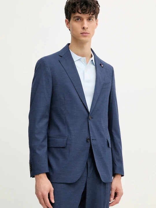 Zdjęcie produktu Tommy Hilfiger marynarka wełniana granatowy