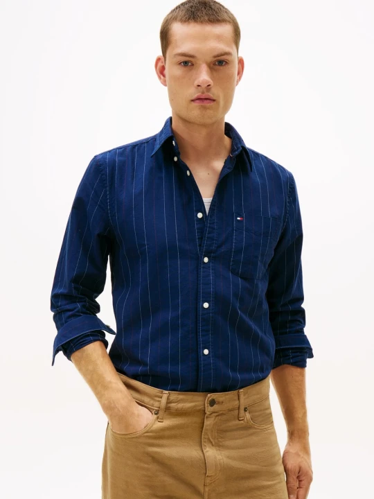 Zdjęcie produktu Tommy Hilfiger koszula casual Mężczyźni Regular Fit Bawełna niebieski | biały | czerwony
