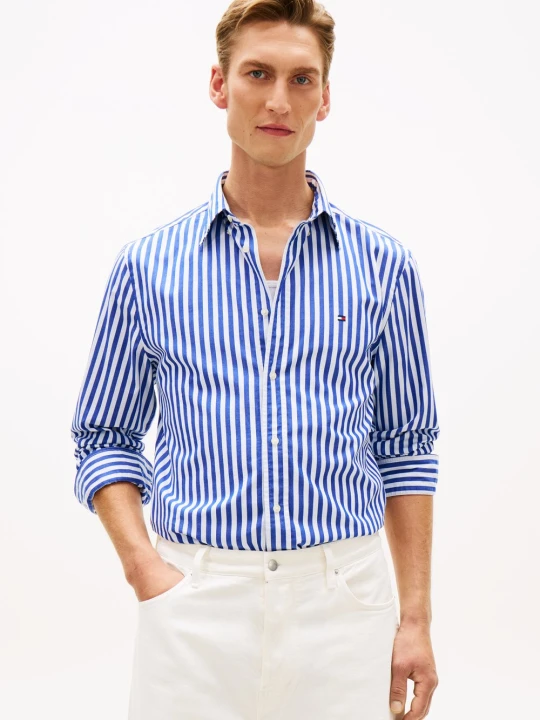 Zdjęcie produktu Tommy Hilfiger koszula casual Mężczyźni Regular Fit Bawełna niebieski | biały