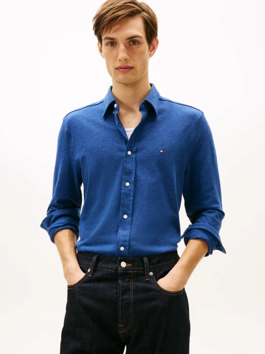 Zdjęcie produktu Tommy Hilfiger koszula casual Mężczyźni Regular Fit Bawełna niebieski