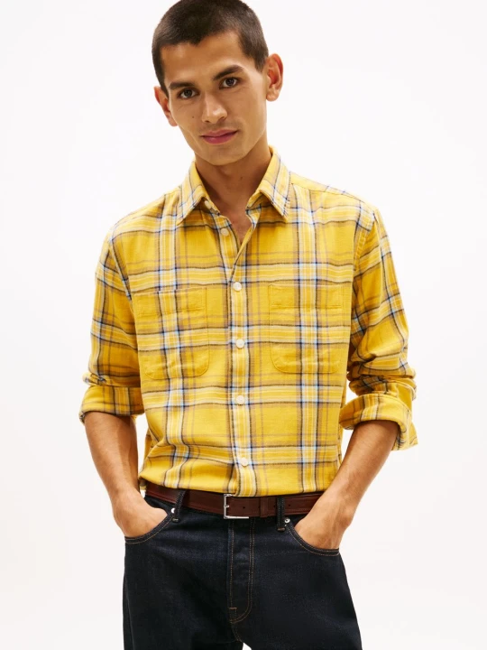 Zdjęcie produktu Tommy Hilfiger koszula casual Mężczyźni Regular Fit Bawełna żółty